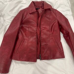 Urban Outfitters Red Leather Jacket